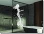 Preview: Duschfolie Meerjungfrau mit elegantem Fantasiemotiv für moderne Glasduschen und dekorativen Sichtschutz im Badezimmer.